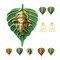 Metal Leaf Ganesha Diwali Decor Wall Hanging for Home & Office Housewarming Return Gift Pooja Favor Ganesha Decorative Wall Hanging Showpiece Pack of 1/2/5/25 Pcs